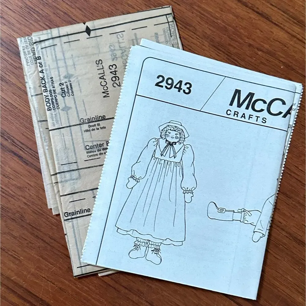 UNCUT McCall's Pattern 2943 Pilgrim Doll